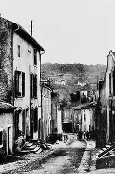 Vue en noir et blanc  de la rue de Lasalle début des années 1900 (photographie noir et blanc : inconnu)